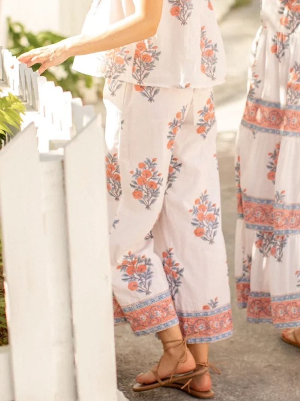 NWT Marea Liz Joy Mia Pant Small Floral Bouquet Elastic Pants - Picture 6 of 9